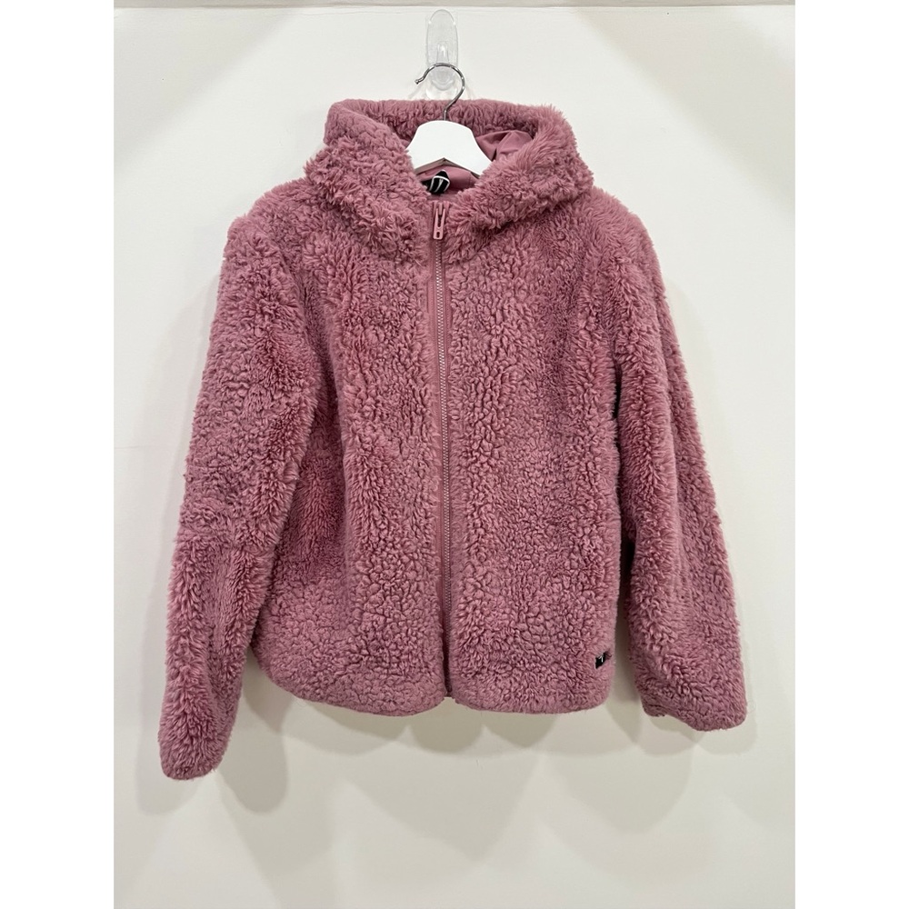 Under Armour Faux Fur Coat Girls Pink Fall Winter Jacket Coat Hoodie